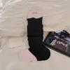 Calcetines tobilleros de lana fina gris para mujer, calcetines con pie para otoño e invierno, combinados con zapatos pequeños de cuero, calcetines largos estilo Miu