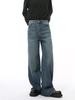 MTLCLOTHES Ropa para Hombre Invierno Nuevo Patrón Lavado Americano vibe Pierna Ancha Tubo Recto Desgastado Jeans Blancos