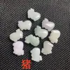 Jade de Mianmar Gema Grau A Pingente do Zodíaco Doze Signos Acessórios de Joias Artesanato de Jade Fabricante Atacado