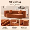 Sofá de Compresión de Tela Minimalista Moderno, Sofá de Esponja para Sala de Estar de Apartamento Pequeño, de Tres Plazas, No Requiere Ensamblaje, Venta Directa del Fabricante