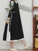Vestido Transfronterizo Europeo, Americano, Japonés y Coreano de Cuello Redondo, Dos Piezas Delantero y Trasero con Tirantes, Aberturas Izquierda y Derecha, Talla Grande, Talla Extra, Ajustable