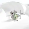 Novos Piercings de Orelha Hensen Fresh Inlaid Estrela Verde Menta Zircônia Cool High-End Feminino Micro-Inlaid Zircônia