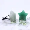 Pedra semipreciosa natural saída de ar carro decoração estrela cinco pontas cristal jade criativo acessórios interior carro