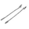 Conjunto completo de collar y pulsera con cadena extendida de acero de titanio y accesorios de bricolaje, más cadena de cola de cadena larga [Hebilla de resorte + cadena extendida]