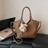 Bolsa de Mujer Estilo Coreano Shuai Mi Home, Elegante Bolsa de Oficina, Bolso Relajado y Casual de Hombro, Bolso de Hombro, Bolso Cubo de Gran Capacidad