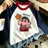 Camiseta de manga larga para niño, nueva colección primavera/otoño 2026, top de algodón elegante para niños mayores, ropa infantil, capa base para principios de otoño