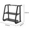 Estante Comercial Multifuncional de Tres Niveles Soporte para Almacenamiento de Juego de Mancuernas para el Hogar Juego Completo Colocación de Equipo de Fitness con Barra