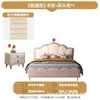 Cama infantil cama de princesa para niñas cama tapizada suave con forma de pétalo estilo crema lujo ligero cama individual para niña joven estructura de madera maciza apartamento pequeño