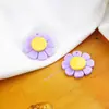 Accesorios de joyería hechos a mano DIY, pequeños pendientes de flores de resina de estilo fresco y elegante, material para pendientes, accesorios