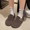Sapatos femininos estilo Birkenstock com sola grossa, que aumentam a altura, nova coleção de inverno 2026, design slip-on, versáteis e quentes, estilo coreano fashion