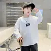 Tamanhos Médio e Grande para Meninos 2026 Novo Tendência Legal Mangas Longas Gola Redonda Estampado Moletom Outono Casual Bonito Moda Top