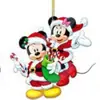 2024 Colgantes para Árbol de Navidad Transfronterizos Acrílico Plano Mickey Mouse Adornos de Navidad Decoraciones Navideñas