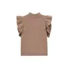 Roupas Femininas Transfronteiriças Primavera 2026 Moda Europeia e Americana Casual Malha Decorativa em Camadas Colete de Gola Alta para Mulheres B22609