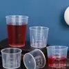 Taza medidora pequeña de plástico 50ml taza graduada herramienta para hornear taza de empaque taza medidora de laboratorio engrosada taza de jarabe de pp