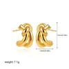 Pendientes Nudo de Oro de 18 Quilates Diseño de Nicho Pendientes Trenzados Transfronterizos Simples Normcore Lujo Accesible Diseño Pendientes Franceses