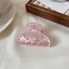 Pinza para el Cabello de Acetato de Alta Gama con Pedrería Estilo Coreano Pinza Versátil para Cola de Caballo Alta para Mujeres Pinza de Tiburón Semirredonda Accesorio para el Cabello