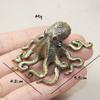 Adornos pequeños de escritorio de oficina de latón macizo puro, pulpo, bronce, té, mascota, joyería, artesanía, regalo, mango, pieza de juego