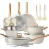 Nuevo Juego de Utensilios de Cocina Antiadherentes de Granito para el Hogar de 12 Piezas, Sartén y Ollas para Sopa de Cocina de Alta Calidad, Juego Completo de Ollas y Sartenes