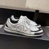 Zapatos Casuales Cómodos de Estilo Veraniego, Bloques de Color Blanco y Negro Panda, Puntera Redonda, Con Cordones, Suela Gruesa para Mujer, Tenis de Suela Fina para Mujer