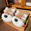 Lindas pantuflas de algodón con temática de perro para mujer, perfectas para otoño e invierno. Estas pantuflas de peluche de dibujos animados de Schnauzer son cálidas, de suela gruesa y forradas de felpa para mayor comodidad en casa.