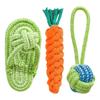 Juguetes para Perros Cuerda Resistente a Mordidas Nudo de Cuerda de Algodón Pequeños, Medianos y Grandes Perros Limpieza de Dientes Molares Nudo de Cuerda Bola Juguetes para Gatos y Perros Venta al por Mayor