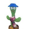 Agite o mesmo no estoque cacto dançante escultura de areia pode torcer o brinquedo de pelúcia elétrico para aprender a falar, cantar e brilhar