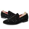 Sapatos Masculinos de Couro, Estilo Britânico, Bico Fino, Strass, Lantejoulas, Sem Cadarço, Para Negócios, Estilo Coreano, Sapatos da Moda para Boate, Casamento, Sapatos Masculinos para Cabeleireiro