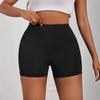 Estación independiente de comercio exterior europea y americana moda ocio yoga deportes montar elástico color sólido shorts de cadera mujeres