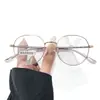 Mgt8862 Montura de Gafas de Moda Estilo Coreano para Miopía Danyang Nueva Aleación Ultraligera Montura Completa Elegantes Gafas Pequeñas para Rostro para Mujeres