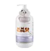 Shampoo universal para pets para gatos e cães, antibacteriano, removedor de ácaros, fragrância duradoura, processamento OEM, shampoo para cães, sabonete líquido
