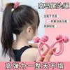 Cuerda para el pelo de botón colorida de alta elasticidad para niñas, cuerda para el pelo engrosada, diadema fijadora para coleta alta, banda de goma, accesorios para el pelo para niños