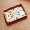 Bandeja de cáscara de ratán vietnamita, bandeja rectangular para frutas, cesta de ratán, cesta tejida para el desayuno, cesta de pan estilo japonés, cesta de bocadillos