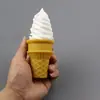 Ímã de Geladeira de Sorvete Simulada, Brinquedo de Comida Sobremesa Simulada, Adereços de Modelo de Casquinha de Sorvete, Enfeites Decorativos para Loja de Sorvetes