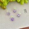 Cuentas de Uva Iridiscentes Transparentes Cuentas de Fruta con Agujero Cuentas Sueltas Colgante Hecho a Mano DIY Decoración para Funda de Teléfono Accesorios para Pulseras Venta al por Mayor