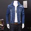 Chaqueta de Mezclilla Bordada para Hombre de Primavera y Otoño, Estilo Coreano de Moda Ajustada Talla Grande Nicho Versátil Abrigo de Mezclilla Juvenil