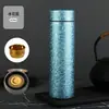 Copo térmico revestido de titânio, aço inoxidável 304, pintura tipo flocos de gelo, separação de chá e água, copo de chá de negócios portátil para homens e mulheres