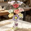 Flores de Cerâmica Jingdezhen Alta Temperatura Feitas à Mão Flores de Simulação Flores Preservadas Ornamentos Decorativos Vasos Buquês Presentes de Dia das Mães