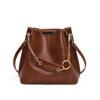 Bolso Pequeño Retro Versátil de Diseño de Nicho para Mujer, Nuevo Bolso Cruzado Tipo Cubo de Moda Otoño e Invierno 2025