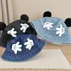 Nuevo sombrero de pescador para mujer con diseño de caricatura de Mickey, sombrero de estudiante lindo y divertido, versión coreana con orejas, sombrero tipo cubo versátil y moderno