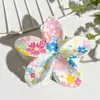 Pinzas personalizables de nuevo diseño con impresión UV, superventas transfronterizas, pinzas para el pelo pequeñas y frescas de frangipani, pinzas de tiburón para el pelo en la parte posterior de la cabeza