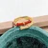 Anillo Abierto Ankora con Esmalte Rojo Goteante para Mujer, Anillo para Dedo Índice de Estilo de Lujo Ligero de Nicho de Gama Alta, Aspecto Vintage, Realza el Tono de Piel, Anillo Apilable
