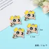 Novo Desenho Animado Fofo Kuromi Pingente de Liga Metálica com Gotejamento de Óleo para Pulseira DIY Pingente de Chaveiro Material Acessórios para Joias