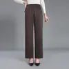 Roupas de Outono para Mãe de Meia-idade 2026 Novo Estilo Primavera/Outono Calças Retas Elegantes de Verão Tamanho Plus Calças Casuais para Mulheres de Meia-idade e Idosas