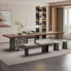Nueva Mesa de Té y Sillas de Madera Maciza Estilo Chino Combinación Minimalista Diseñador Sentido Avanzado Mesa de Té para Oficina en Casa Moderna Simple