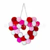 Amazon 30CM Decoração de Casamento Dia dos Namorados Guirlanda de Bolas de Lã Guirlanda de Amor Decoração Pendurada de Amor Decoração de Porta