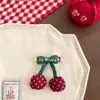 Accesorios para el Cabello de Año Nuevo Fresa Roja Lunares Cereza Diadema Tela Cuadros Manzana Pasador para el Cabello Versátil Accesorios para el Cabello de Niños