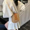 Nuevo Bolso Pequeño Tejido de Paja Nuevo Verano 2025, Bolso Cruzado de Moda y Versátil, Bolso de Hombro Tejido de Moda