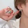 Pendientes de Aro Negros Exquisitos y Compactos Transfronterizos Europeos y Americanos, Femeninos, de Alta Gama, Lujo Ligero, Pendientes y Accesorios para Orejas de Nicho