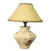 Jarrón Cerámico Estilo Wabi-Sabi Vintage Lámpara de Mesa Decorativa, Lámpara de Mesita de Noche para Dormitorio Inspirada en Zen, Adorno Retro Japonés para Sala de Estar de Hotel Homestay
