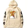 Sudadera con capucha estampada Hoja Exterminadora de Demonios Purgatorio Xing Shoulang Rengoku Kyoujurou